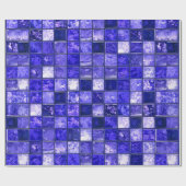 Blaumosaikmuster Geschenkpapier (Flach)
