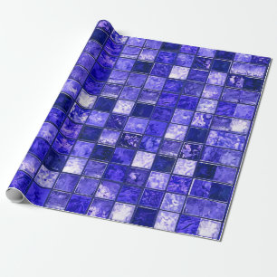 Blaumosaikmuster Geschenkpapier