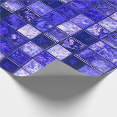Blaumosaikmuster Geschenkpapier (Ecke)