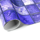 Blaumosaikmuster Geschenkpapier (Rolleneckpunkt)