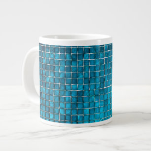 Blaumosaikmuster Jumbo-Tasse