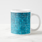 Blaumosaikmuster Jumbo-Tasse (Rechts)