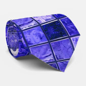 Blaumosaikmuster Krawatte (Gerollt)