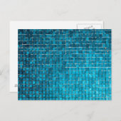 Blaumosaikmuster Postkarte (Vorne/Hinten)