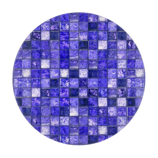 Blaumosaikmuster Schneidebrett (Vorderseite)