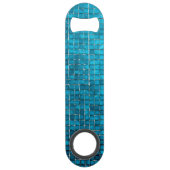 Blaumosaikmuster Speedflaschenöffner (Rückseite)