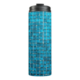 Blaumosaikmuster Thermosbecher