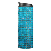 Blaumosaikmuster Thermosbecher (Nach rechts gedreht)