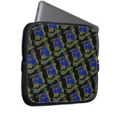 Blaumusikmuster Laptopschutzhülle (Vorne Rechts)