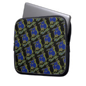 Blaumusikmuster Laptopschutzhülle (Vorderseite Links)