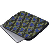 Blaumusikmuster Laptopschutzhülle (Vorne Knopf)