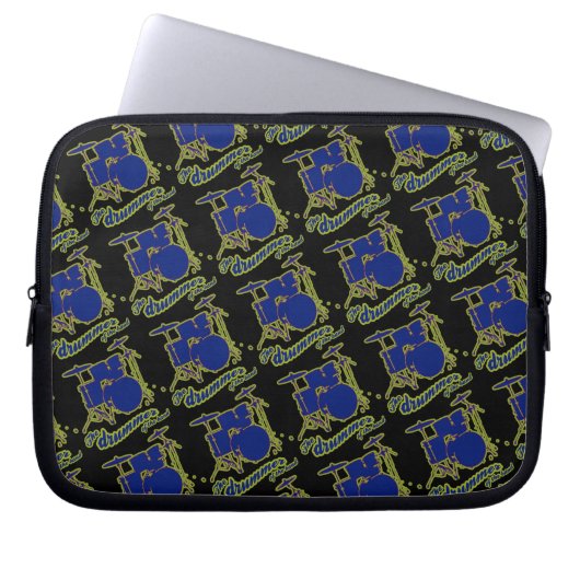Blaumusikmuster Laptopschutzhülle (Vorderseite)