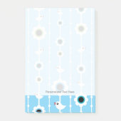 Blaumuster für Vögel und Blume Post-it Klebezettel (Vorderseite)