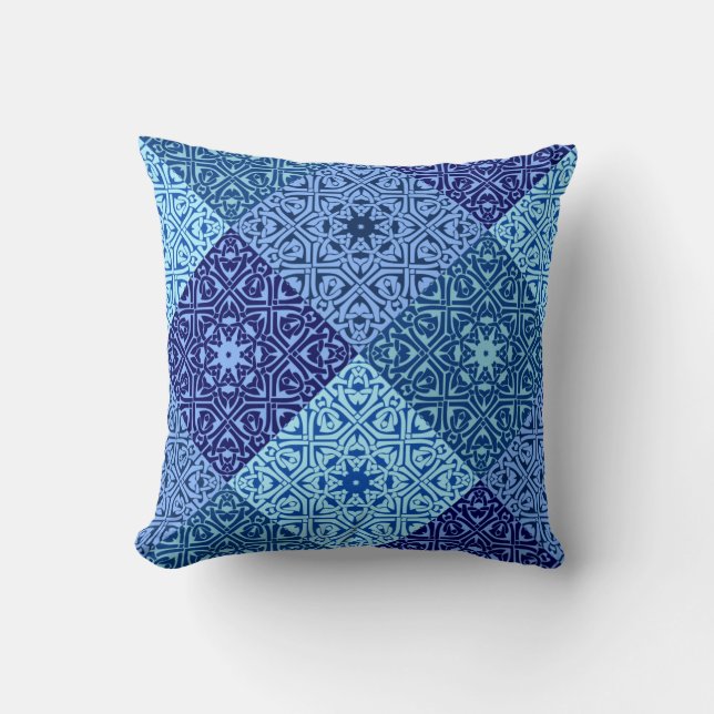 Blaumuster Kissen (Vorderseite)