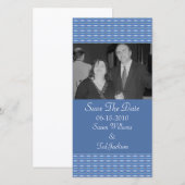 Blaumuster Save the Date (Vorne/Hinten)