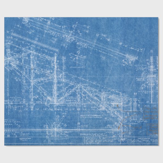 Blaumuster-Struktur-Architektur Gebäude bl Geschenkpapier (Flach)