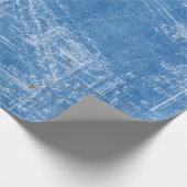 Blaumuster-Struktur-Architektur Gebäude bl Geschenkpapier (Ecke)