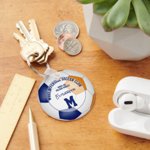 Blauorange-Fußball-Mannschaftsgeschenke Mädchen Ju Schlüsselanhänger