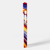 Blauorange Gelbe Abstrakte geometrische Federn Case-Mate iPhone Hülle (Rückseite / Links)
