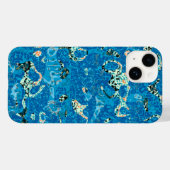 Blauorange Gepunktete Grafik Case-Mate iPhone Hülle (Rückseite (Horizontal))