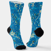 Blauorange Gepunktete Grafik Socken (Gewinkelt)