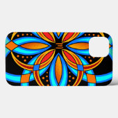 Blauorange-Mandala mit Monogramm Case-Mate iPhone Hülle (Rückseite (Horizontal))