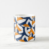 Blauorange Schulfarben Volleyballbussen Kaffeetasse (Mittel)