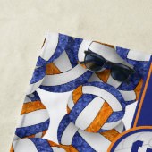 Blauorange Volleyball-Team Farben Geschenke Strandtuch (Beispiel)