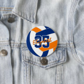 Blauorange Volleyballmannschaft Button (Beispiel)
