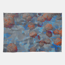 Blauorangefarbene Blume Geschirrtuch