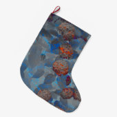 Blauorangefarbene Blume Großer Weihnachtsstrumpf (Vorderansicht (hängend))