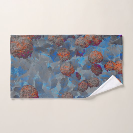 Blauorangefarbene Blume Handtuch (Handtuch)