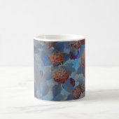 Blauorangefarbene Blume Kaffeetasse (Mittel)