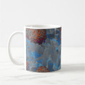 Blauorangefarbene Blume Kaffeetasse (Links)