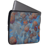 Blauorangefarbene Blume Laptopschutzhülle (Vorne Rechts)