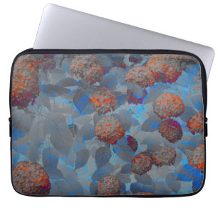 Blauorangefarbene Blume Laptopschutzhülle