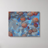 Blauorangefarbene Blume Leinwanddruck (Vorderseite)