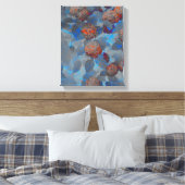 Blauorangefarbene Blume Leinwanddruck (Insitu (Schlafzimmer))
