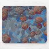 Blauorangefarbene Blume Mousepad (Vorne)
