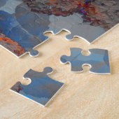 Blauorangefarbene Blume Puzzle (Seite)