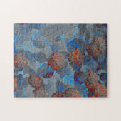 Blauorangefarbene Blume Puzzle (Horizontal)