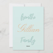 Blauostersonne Feiertagskarte (Rückseite)