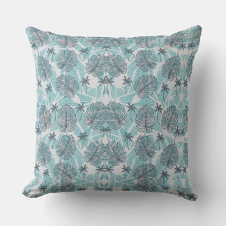 Blaupalmenleaf Nahtloses Kissen