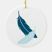 Blauparakeet Keramik Ornament (Hinten)