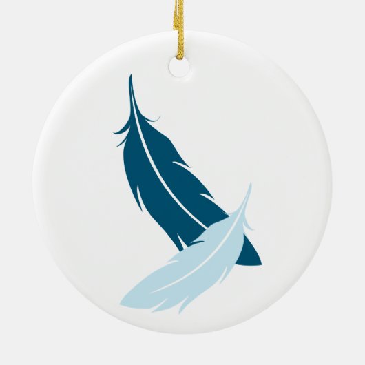 Blauparakeet Keramik Ornament (Hinten)