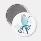 Blauparakeet Magnet (Vorderseite/Rückseite)