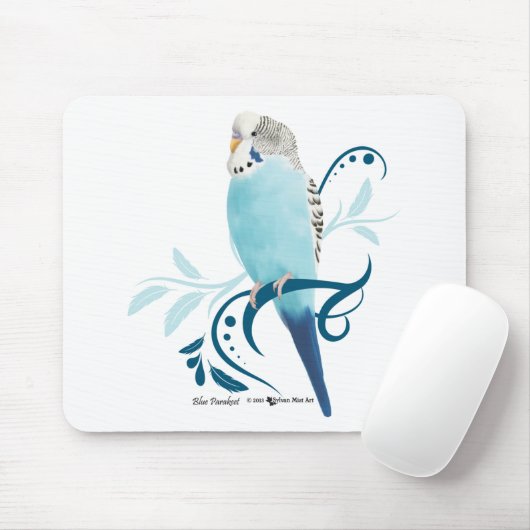 Blauparakeet Mousepad (Mit Mouse)