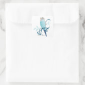 Blauparakeet Quadratischer Aufkleber (Tasche)