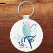 Blauparakeet Schlüsselanhänger (Vorderseite)