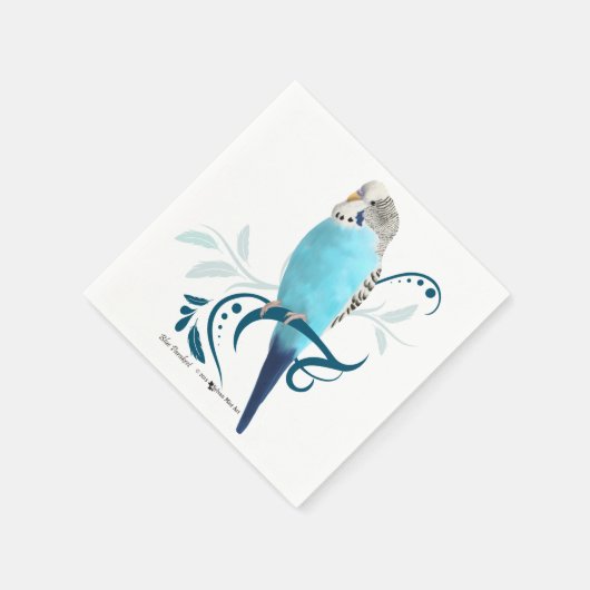 Blauparakeet Serviette (Ecke)